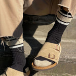 IVY ELLIS The Brees Men’s Crew Length Socks in Black