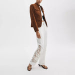 RAG & BONE Mercer Suede Blazer in Brown