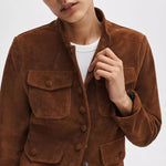 RAG & BONE Mercer Suede Blazer in Brown