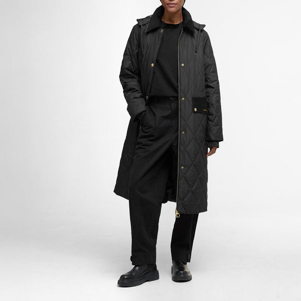 BARBOUR Meredith Quilted Jacket in Black/Classic Tartan