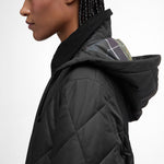 BARBOUR Meredith Quilted Jacket in Black/Classic Tartan