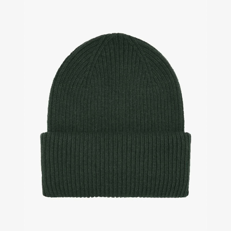 COLORFUL STANDARD Merino Wool Beanie Hat in Hunter Green