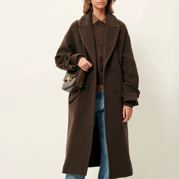 SESSUN Mia Long Coat in Lichen