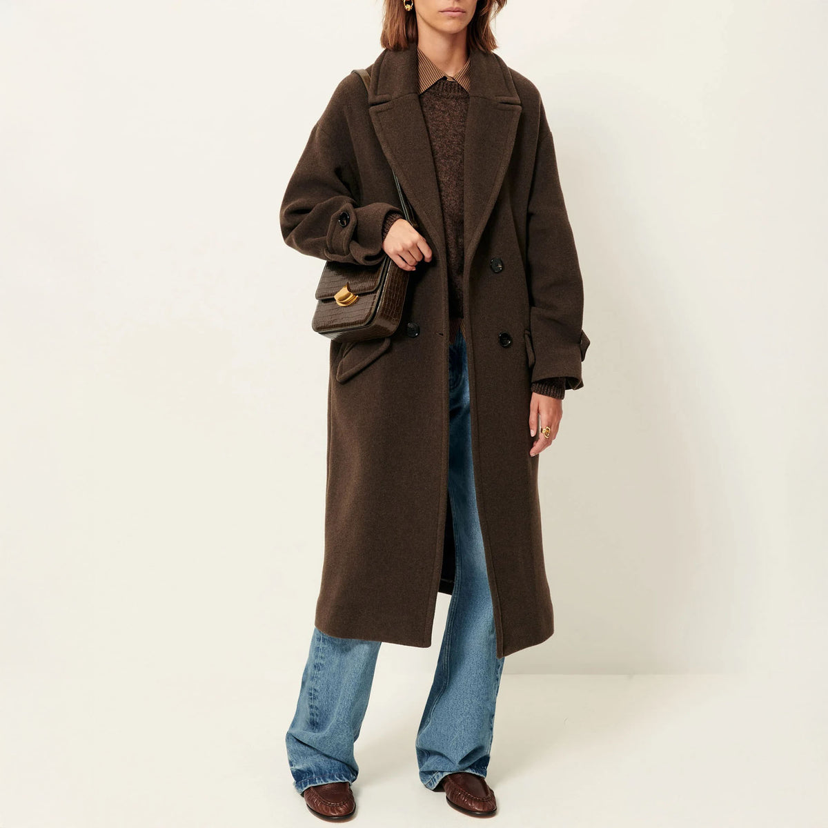 SESSUN Mia Long Coat in Lichen