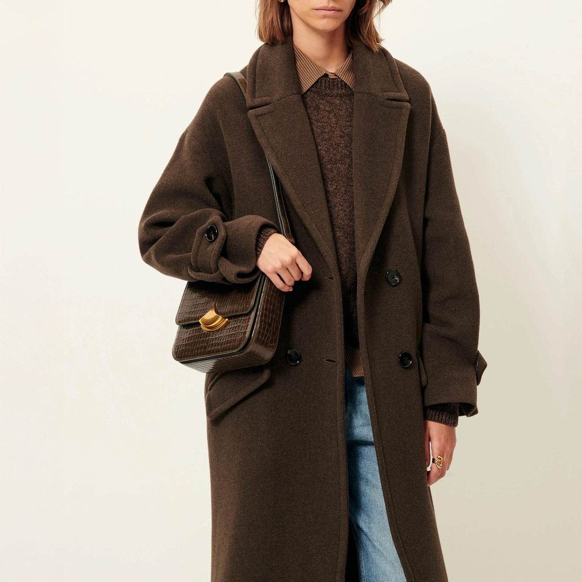 SESSUN Mia Long Coat in Lichen