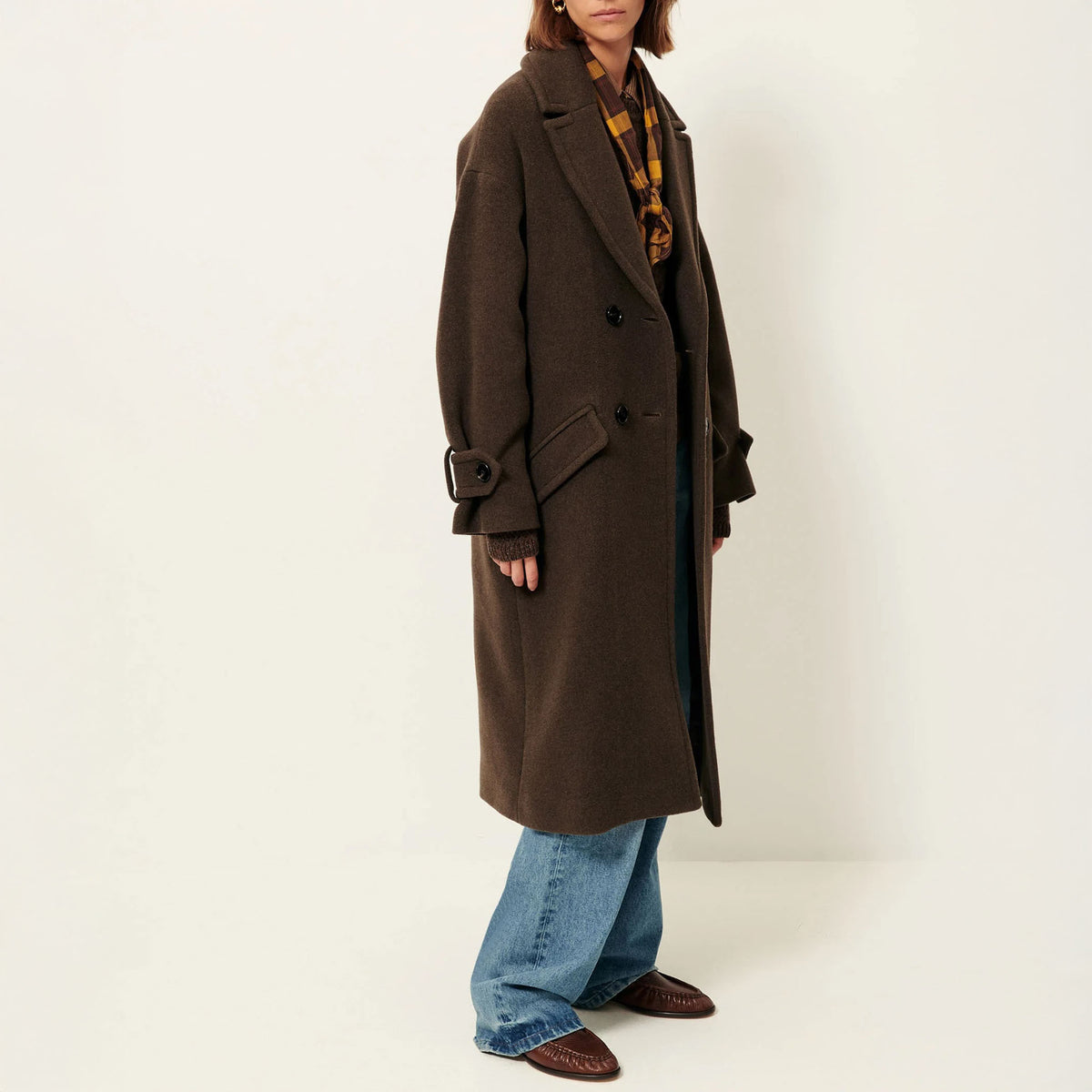 SESSUN Mia Long Coat in Lichen