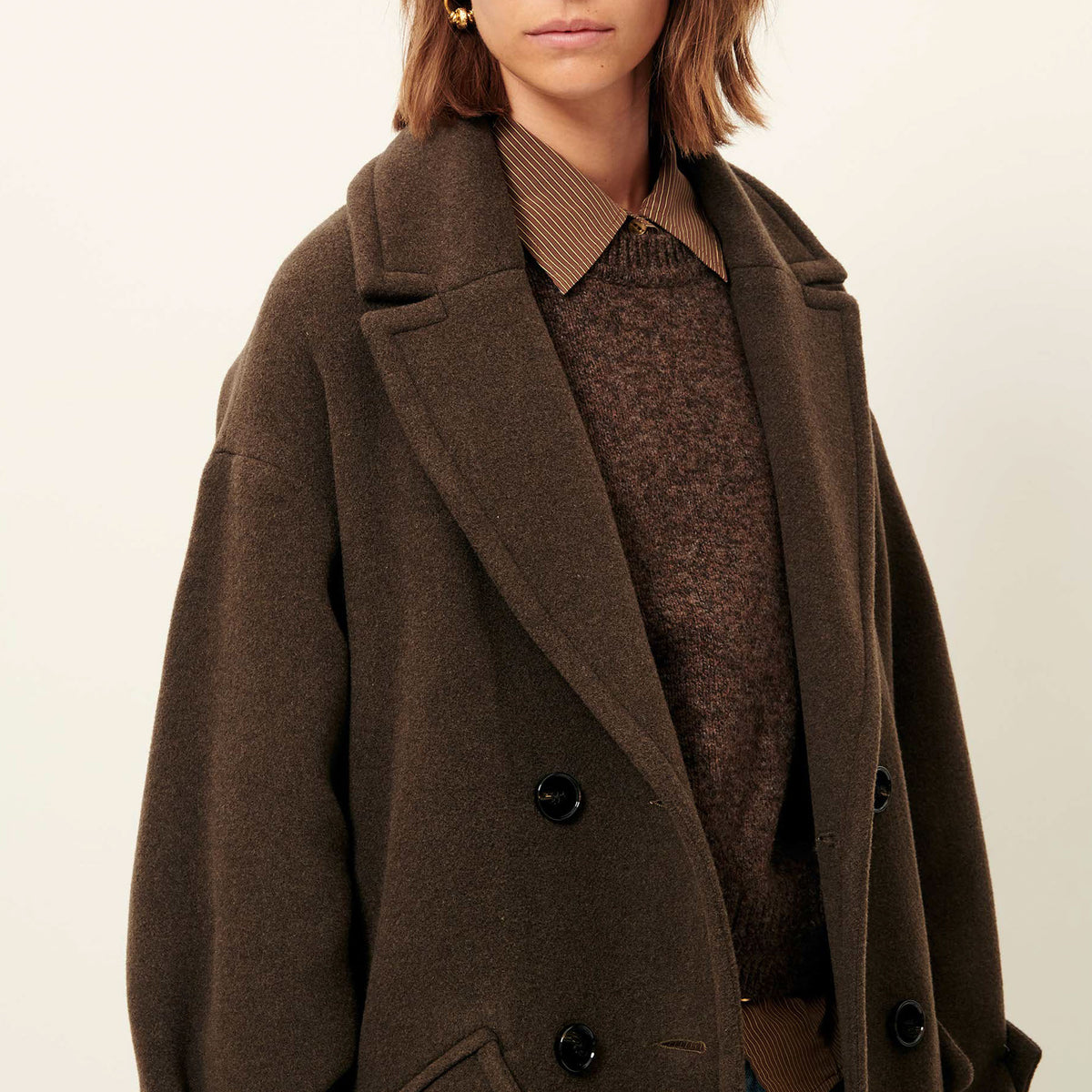 SESSUN Mia Long Coat in Lichen