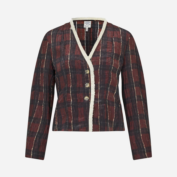 BAUM UND PFERDGARTEN Millea Jacket in Dark Red Check