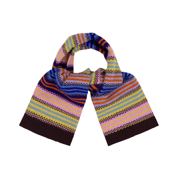QUINTON & CHADWICK Multi Stripe Small Scarf  in Quartz