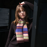 QUINTON & CHADWICK Multi Stripe Small Scarf  in Quartz