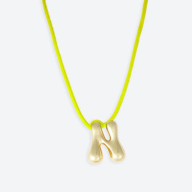 LA MOME BIJOU N Initial Joy Letter Necklace in Gold
