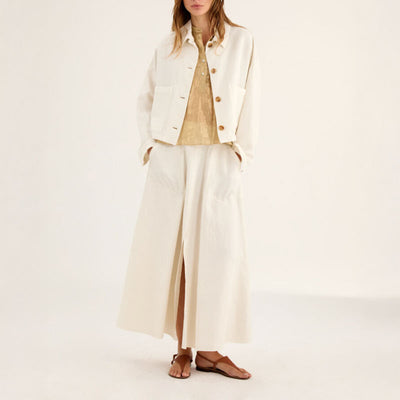 ROSSO35 Easy Skirt in Ivory