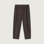 ROSSO35 Garment-Dyed Elasticated Trousers in Chocolate