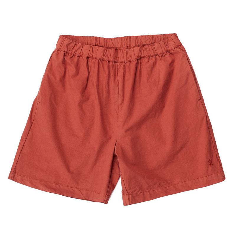 NORSE PROJECTS Per Cotton Tencel Shorts in Red Ochre