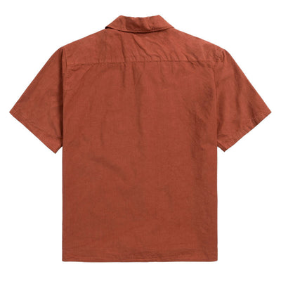 NORSE PROJECTS Carsten Cotton Tencel Shirt in Red Ochre