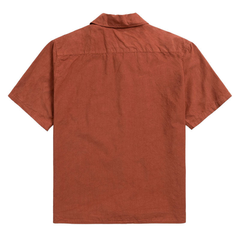 NORSE PROJECTS Carsten Cotton Tencel Shirt in Red Ochre
