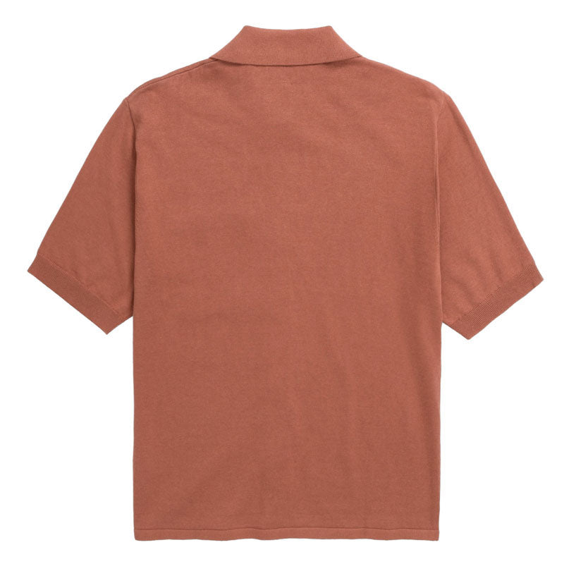 NORSE PROJECTS Rollo Cotton Linen S/S Shirt in Red Clay