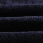 WAX LONDON Naples Diamond Stripe Knitted Polo in Navy