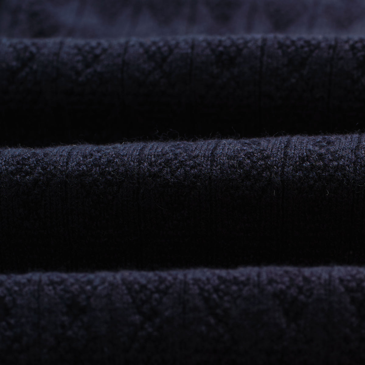 WAX LONDON Naples Diamond Stripe Knitted Polo in Navy