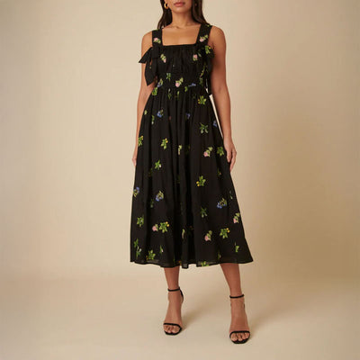 NOBODYS CHILD Dallas Midi Dress in Black