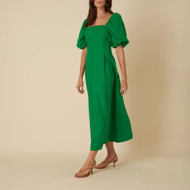NOBODYS CHILD Demi Midi Dress in Green