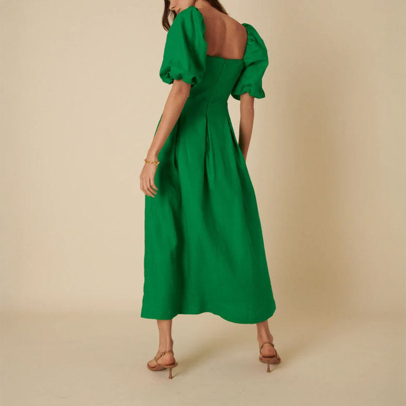 NOBODYS CHILD Demi Midi Dress in Green