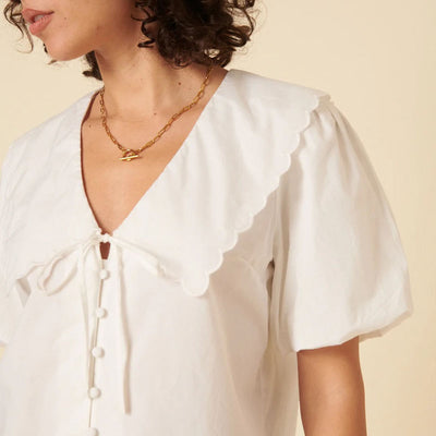 NOBODYS CHILD Birdie SS Blouse in White