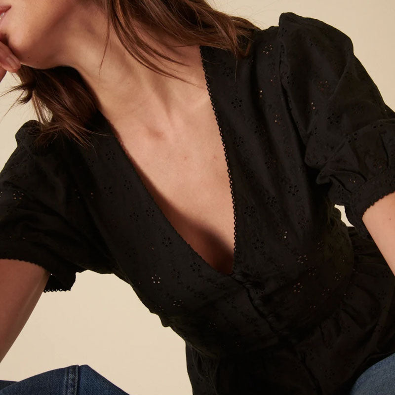 NOBODYS CHILD Ria Blouse in Black