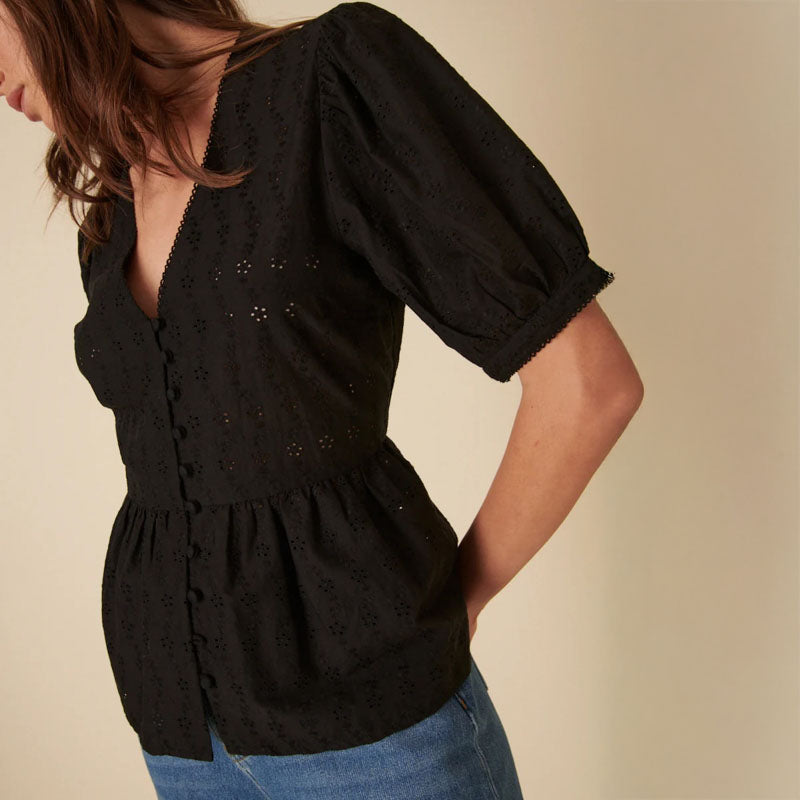 NOBODYS CHILD Ria Blouse in Black