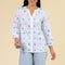 HANDPRINT DREAM APPAREL Iris Embroidered Top  in White/Multicolour