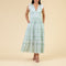 HANDPRINT DREAM APPAREL Verde Broderie Anglaise Dress in White/Mint