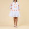HANDPRINT DREAM APPAREL Santorini Knee Length Dress in Orange