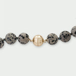 Tutti & Co Jasper Small Beaded Necklace in Black