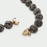 Tutti & Co Jasper Small Beaded Necklace in Black