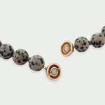 Tutti & Co Jasper Small Beaded Necklace in Black
