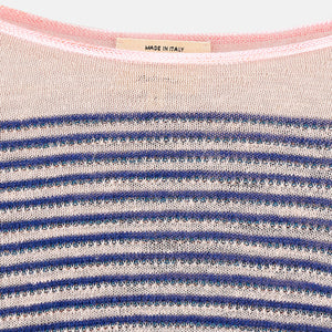 Neep Stripe Knit in Dusty Pink/Blue