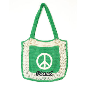 Neve Crochet Tote Bag in Peace