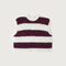 AMERICAN VINTAGE Niby Striped Alpaca Mix Knitted Vest in Cranberry Stripes