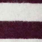 AMERICAN VINTAGE Niby Striped Alpaca Mix Knitted Vest in Cranberry Stripes