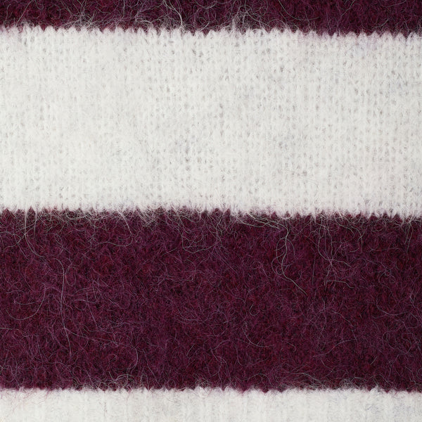 AMERICAN VINTAGE Niby Striped Alpaca Mix Knitted Vest in Cranberry Stripes
