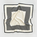 LE SCARF No. 1 / Cream & Black / 65x65