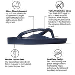 ARCHIES Arch Support Flip Flops in Navy