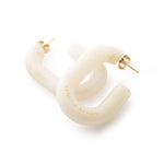 VANESSA BARONI New Oval Earrings in Pearl Marble