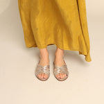 ESSKA Nikita Flat Sandals in Platinum