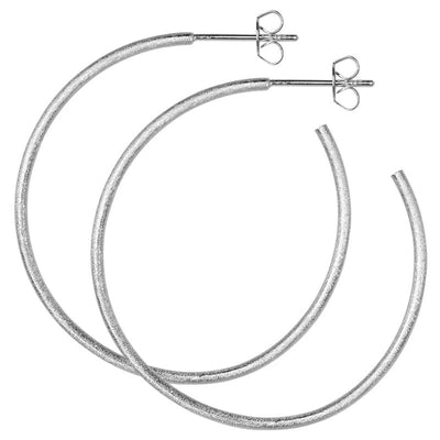 LULU COPENHAGEN Large Non Hoop Earrings in Silver