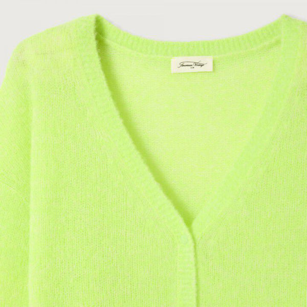 AMERICAN VINTAGE Nuggy Cardigan in Citronnade/Fluro