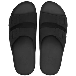 Nuvem Soft Velvet Sandals in Black