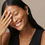 ORELIA Statement Crystal Burst Stud Earring in Crystal