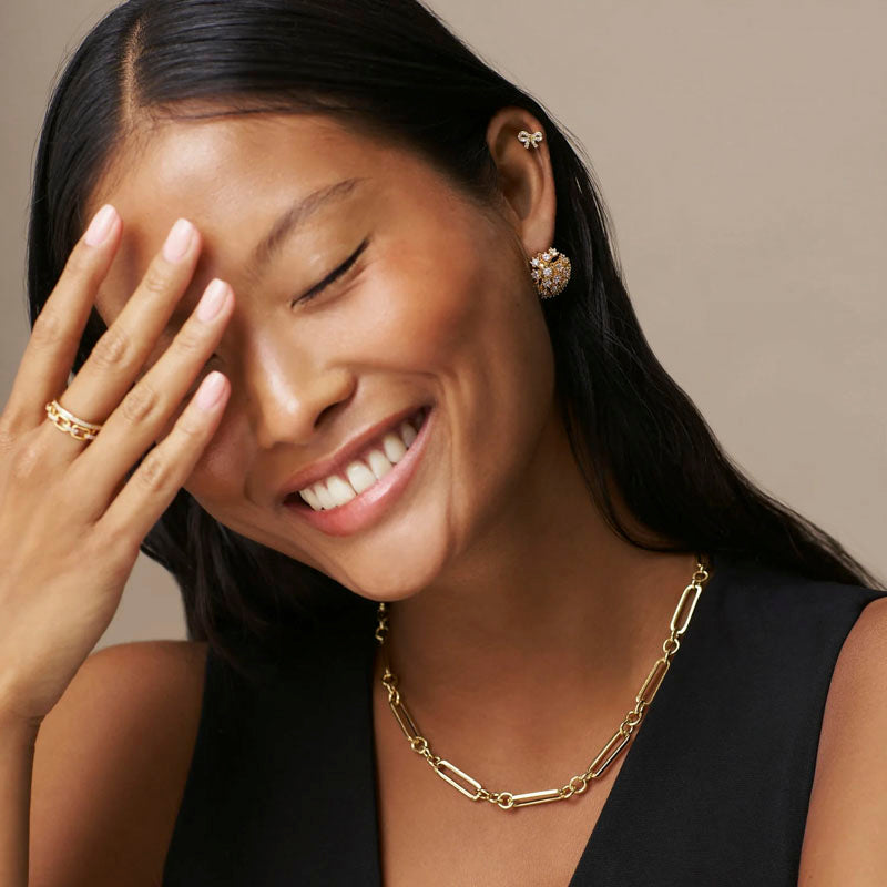 ORELIA Statement Crystal Burst Stud Earring in Crystal