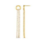 ORELIA Open Circle Pave Drop Earrings in Crystal